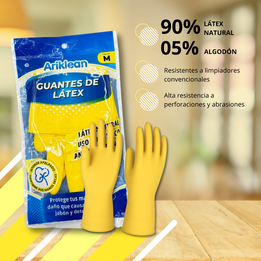 Guante De Látex Amarillo