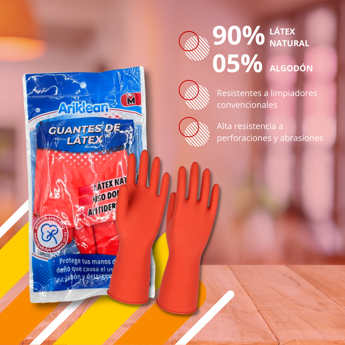 Guante De Látex Rojo