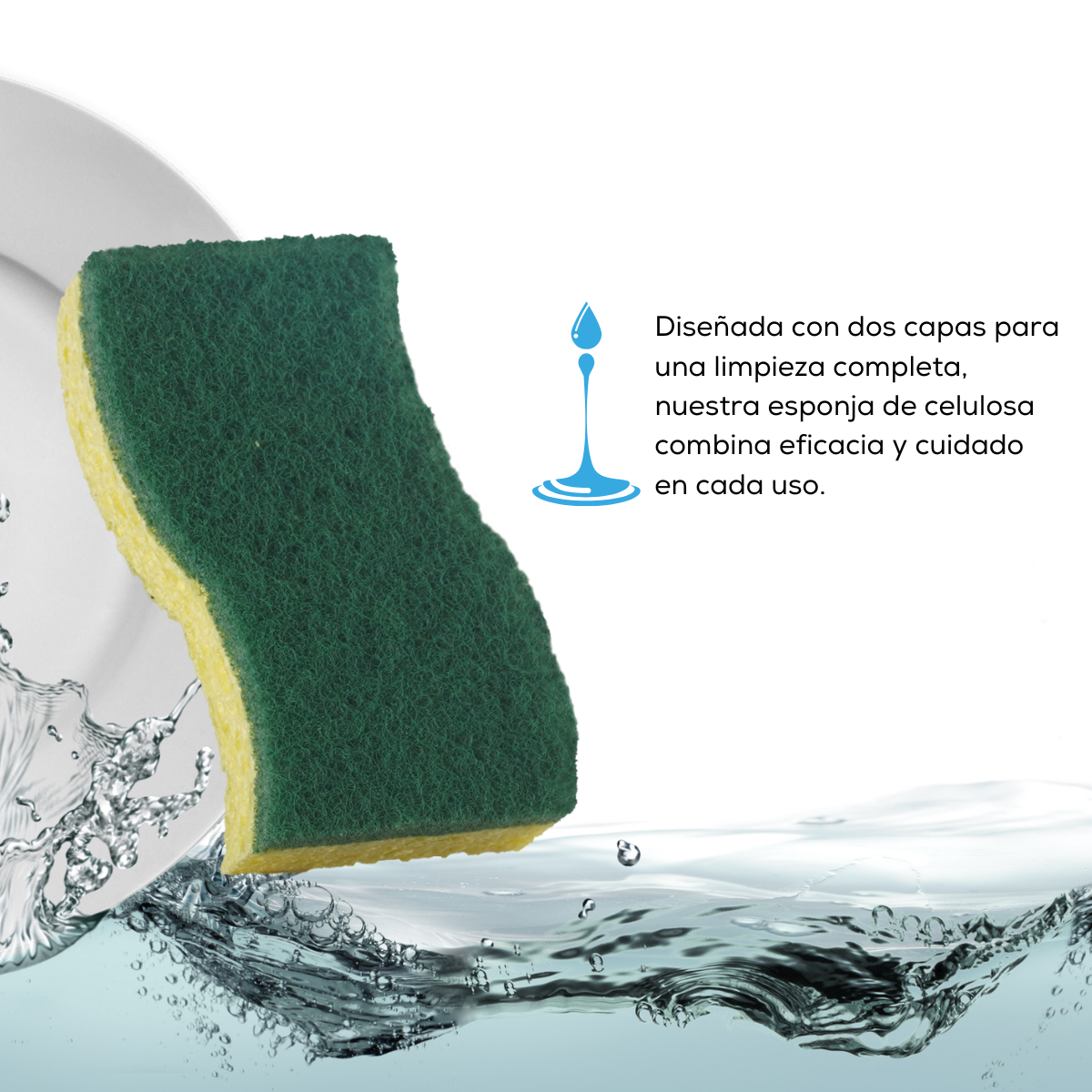 Fibra con Esponja de Celulosa