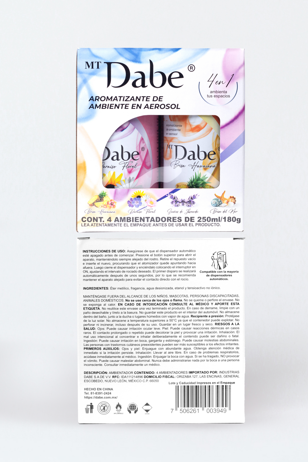 Aromatizantes de Ambiente en Aerosol 4 en 1