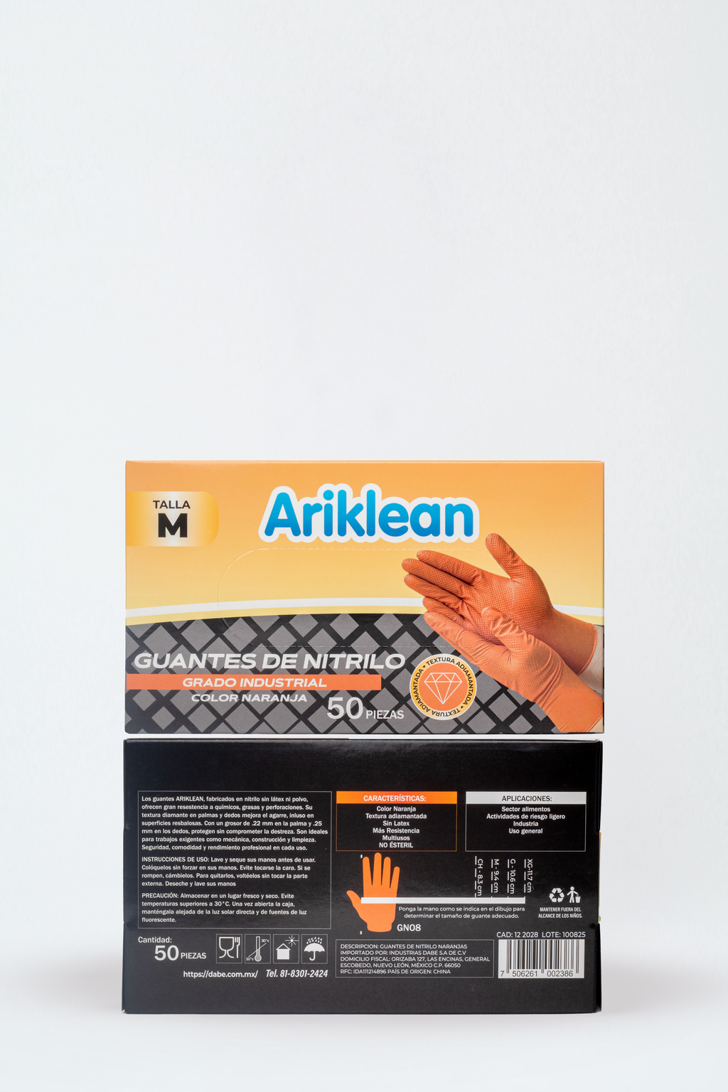 Guantes de Nitrilo Adiamantados Naranjas