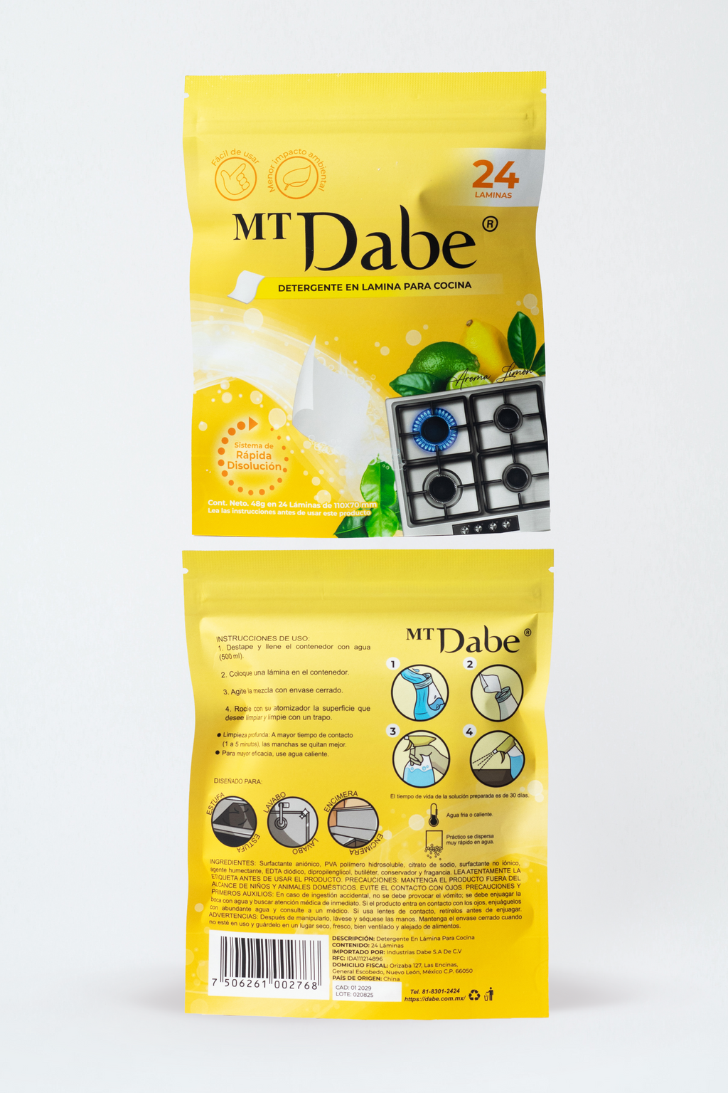 Detergente en Lámina para Cocina