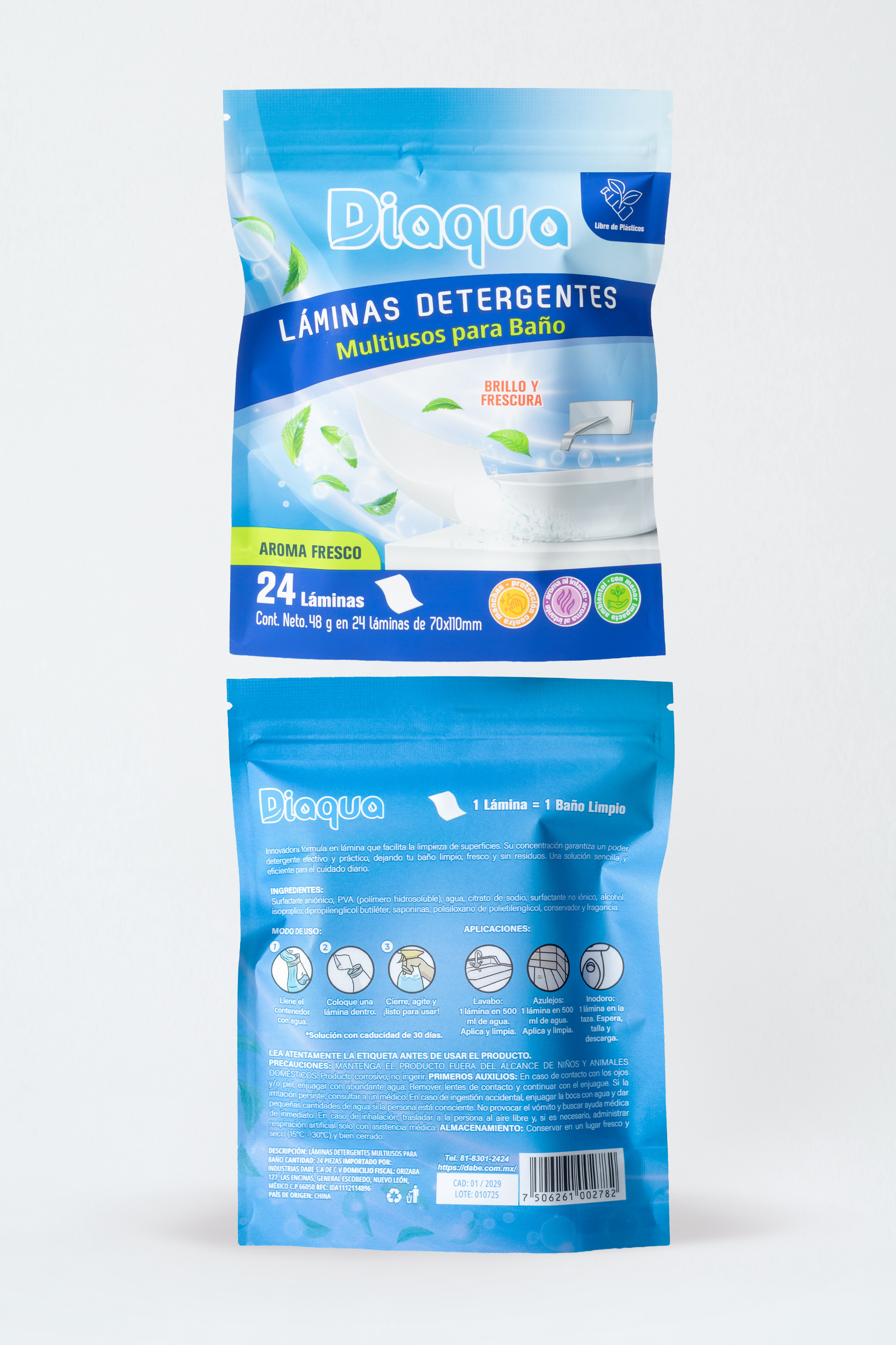 Detergente en Lámina Multiusos para Baño